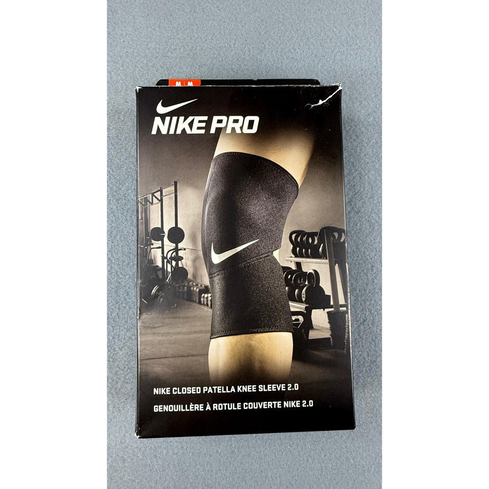 Nike Closed Patella Knee Sleeve 2.0 Unisex Medium Black Compression Support